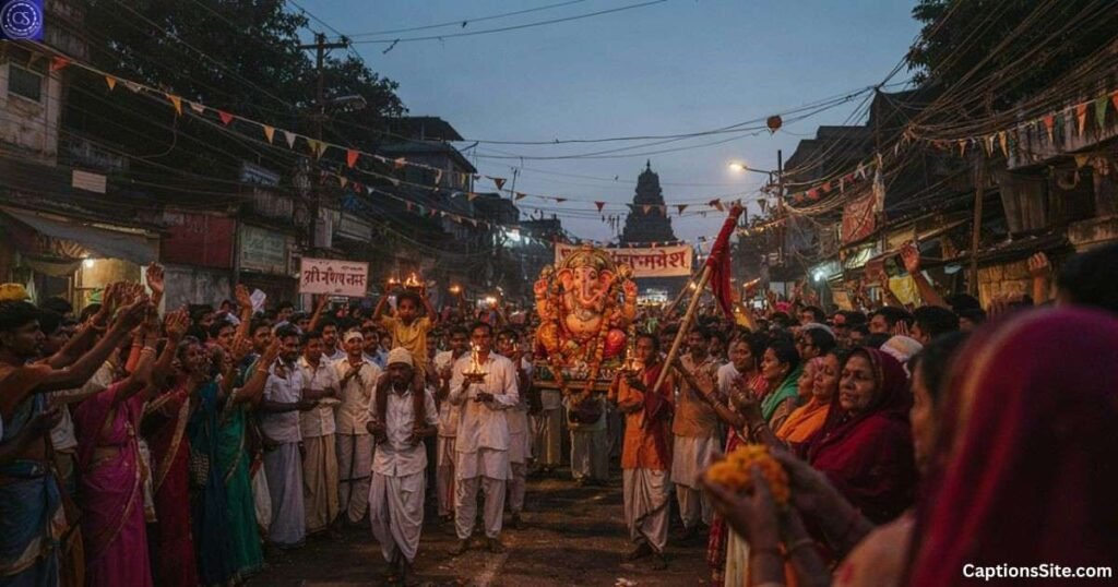 Emotional Ganesh Visarjan Captions