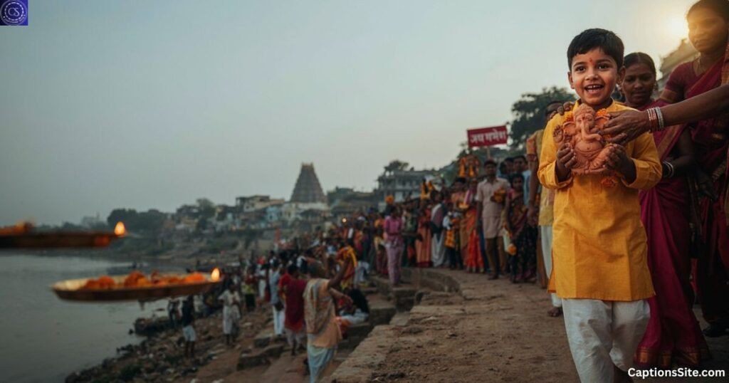 Ganesh Visarjan Captions in Hindi