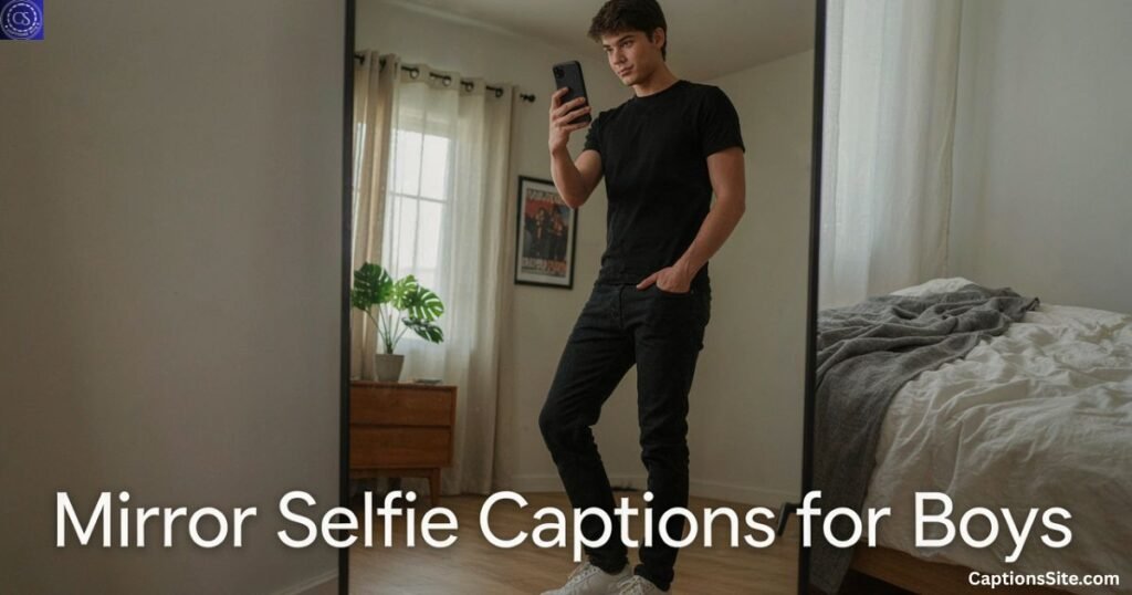 Mirror Selfie Captions for Boys