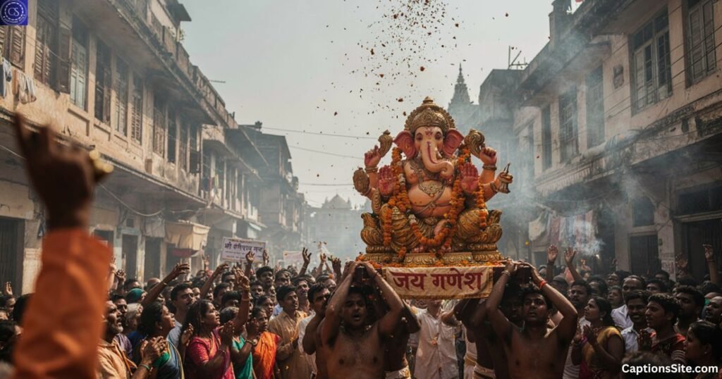 Short Ganesh Visarjan Captions