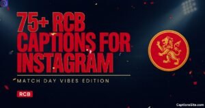 75+ RCB Captions for Instagram for Match Day Vibes