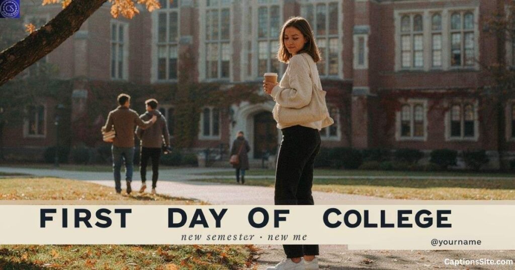 First Day of College Captions for Instagram
