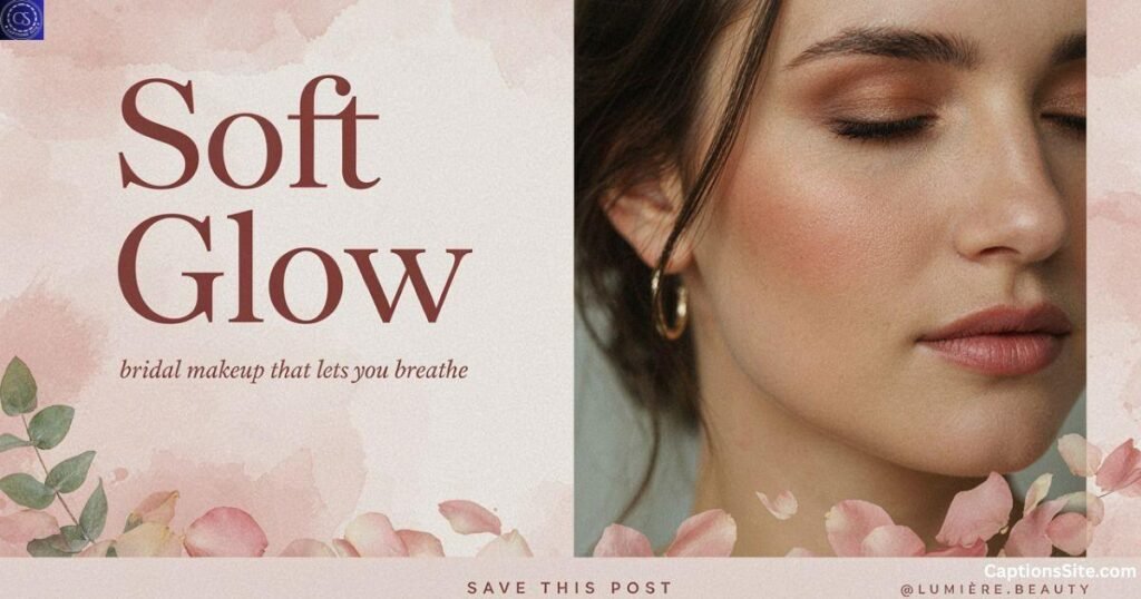 Short Bridal Makeup Captions for Instagram