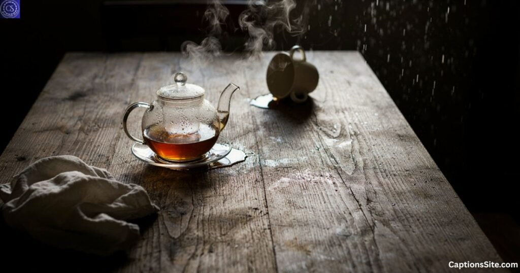 Tea and Rain Captions for Cozy Days