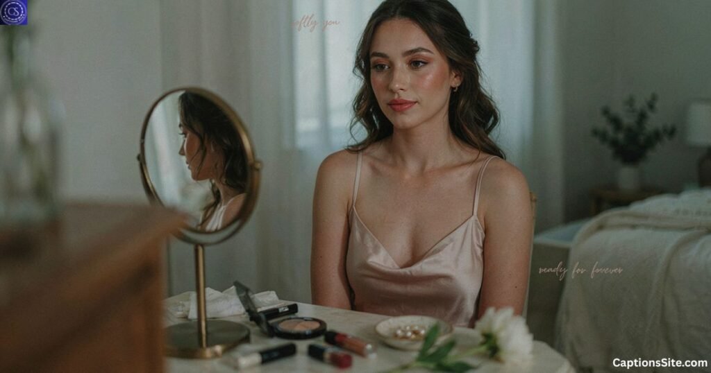 Cute and Romantic Bridal Makeup Captions