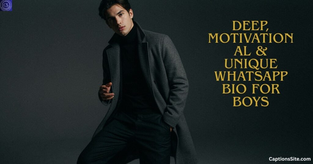 Deep, Motivational & Unique WhatsApp Bio for Boys